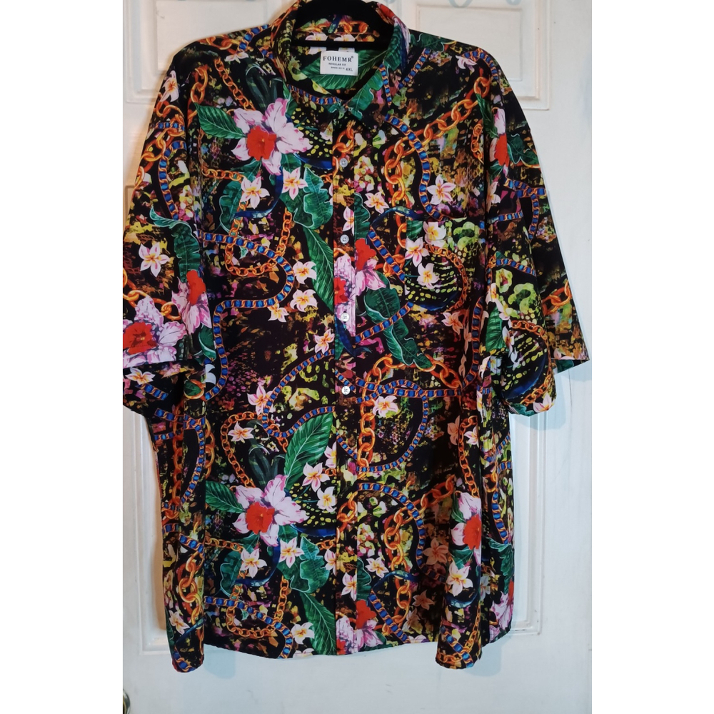 4XL mens luxury Fohemr button down